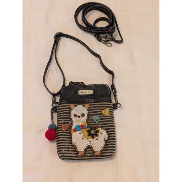 Chala Crossbody Purse Cell Phone & Card Slots Llama Design & 2 Adjustable Straps - Picture 1 of 11